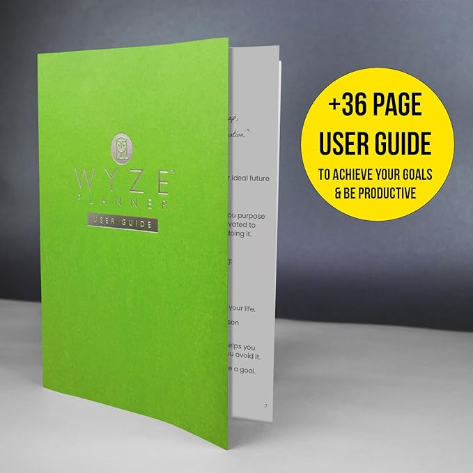 Undated Daily Planner – 6-Month A5 Productivity Organizer with Full Page Per Day, Hourly Schedule, Goal Setting, Habit Tracker, Weekly & Monthly Pages – Hardcover Time Management Notebook (Lime Green)