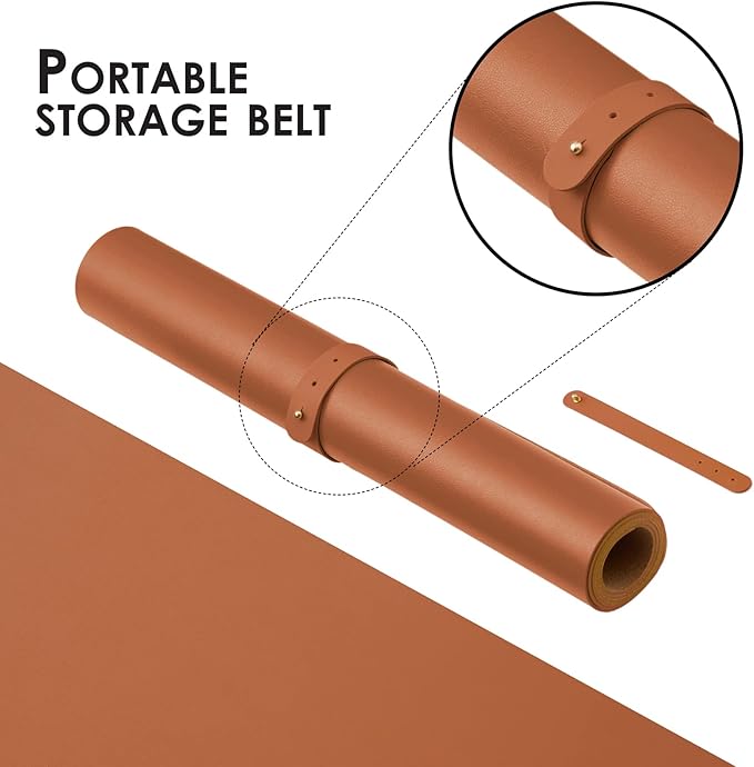 Cork Desk Mat - Dual-Sided Desk Pad for Office and Home - Desk Organization and Accessories - Ideal for Large Mouse Pad and Desk Mats on Top of Desks(Brown,80cmx 40cm)