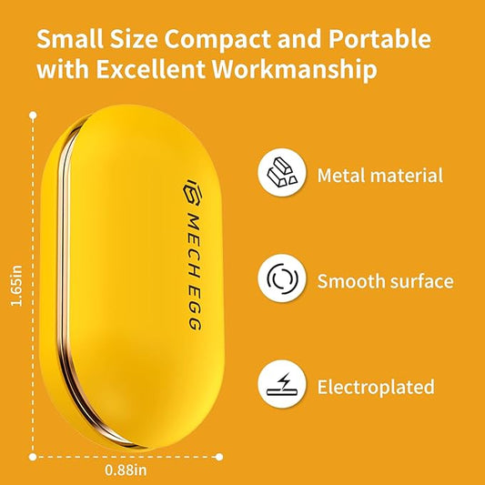 Fidget Mech Egg Finger Slider Fidget EDC Egg Sensory Metal Office Fidget Toys for Home Office Executive Desk Toys Adults Relieve Stress ADHD/Autism (Yellow)