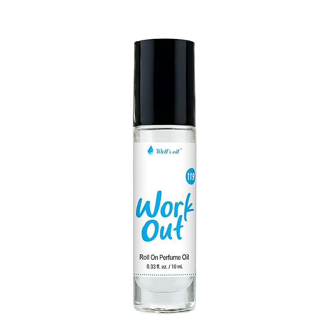 Well's Oil Roll-On Perfume Oil (Work Out) | Woody Herbal Notes | Long-Lasting | Paraben-Free | 0.33 Fl Oz / 10 ml