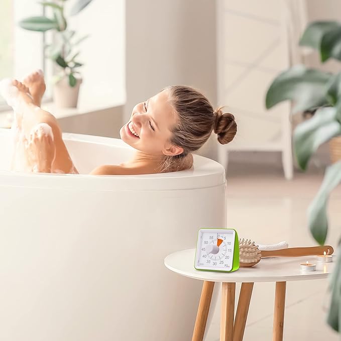 NGTeco 60 Minute Visual Countdown Timer, Classroom Visual Time for Kids and Adults - Kitchen Timer Clock, Silent Time Management Tool