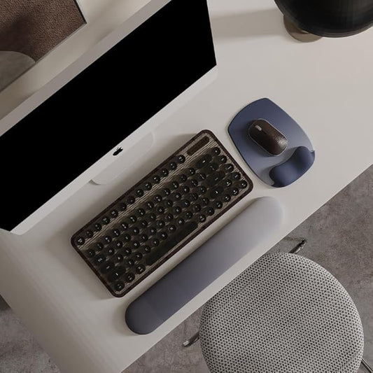 ErgoFlow Gel Wrist Rest Mouse Pad - Ergonomic Cushion for Desk, Cute Aesthetic Computer Decor for Women; Small Mousepad Mat&Laptop Pads - Office Home Support&Ergo Accessories Supplies(05Midnight Wave)