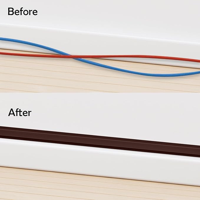 Rubber Bond TV Cord Hider Cable Protector - Strong Self Adhesive Wall Cord Cover Cable Hider - Low Profile Cable Management Wall Cord Concealer Cable Raceway