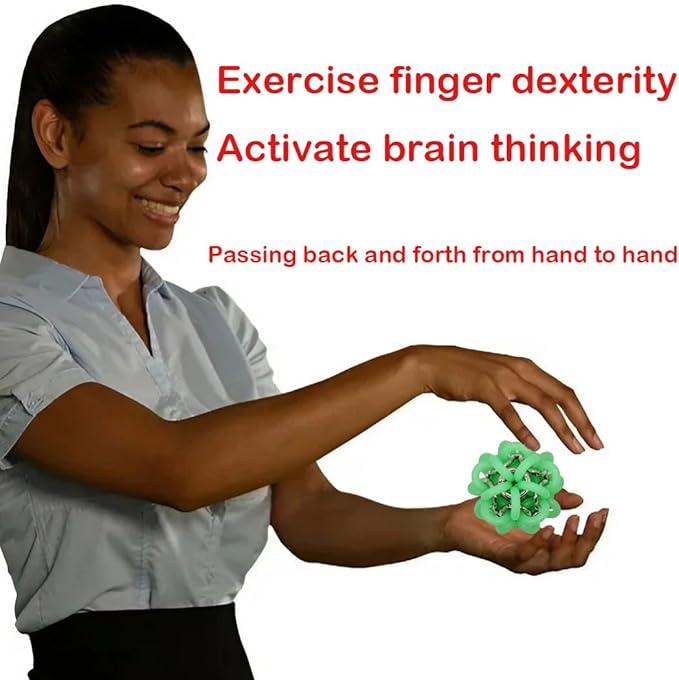 Fidget Toys Adults, Skin Picking Stress Ball Toys, Help Relieve Stress and Anxiety, Calming, Handmade Knitting, Portable Design ADHD Autism Stress Relief Gifts (Glow in The Dark), Small, Green