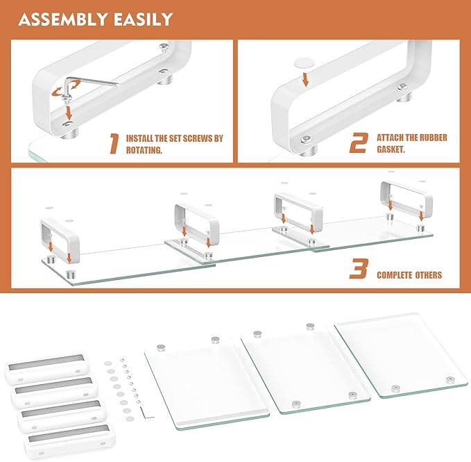 Hemudu Dual Monitor Stand, Computer Monitor Stand, Desktop Organizer, Monitor Stand Riser for PC, Computer, Laptop Clear HD02T-301