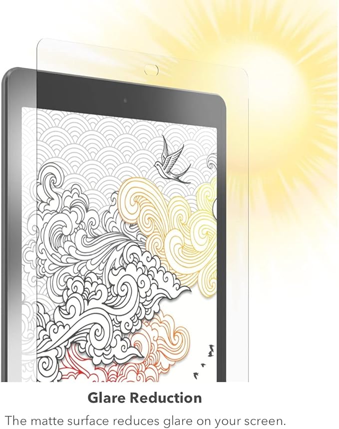 ZAGG InvisibleShield GlassFusion+ Canvas - Made for Apple iPad Pro 12.9" (6th/5th/4th/3rd Gen)- simulates writing or drawing on paper