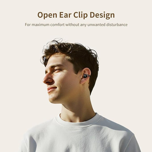 PSIER Open Ear Earbuds, 30H Playtime Bluetooth Earbuds IPX5 Waterproof Bluetooth 5.4 Ear Buds with Digital Display Comfortable Lightweight Bone Conduction Headphones for Workout Sports Running