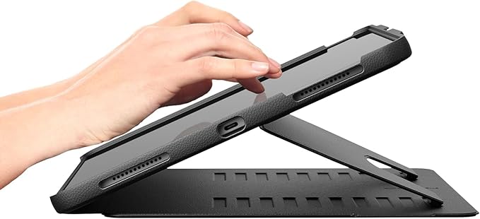 Zugu Case for iPad Air 13 Inch M3 2025 & M2 2024 &/12.9 inch (3rd/4th Gen), Slim Protective Cover with Apple Pencil Charging & Storage, Auto Wake/Sleep, Multiple Viewing Angles (Pine)