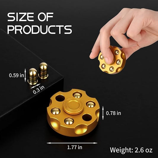 Roulette Fidget Spinner, Fidget Toys Adults Anxiety Relief Stress Relief Toy Desk Toys for Office for Adults Fidget Toys Teens Classroom (Gold)