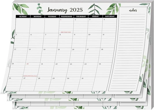 2025 Year Desk Calendar 11" x 8.5" Desktop or Wall Planner, Tear-Off Pad for Easy Planning, Includes a Notes Section To Do's Monthly Tasks for the Year of 2025 | Runs from January 2025 - January 2026