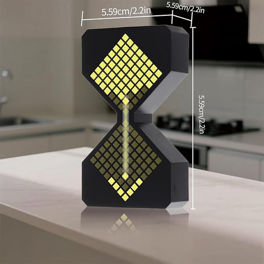 LED Digital Electronic Hourglass Gravity Induction Timer, 1 to 30 Minutes Free Adjustment,DIY Digital Timer, Suitable for Kitchen, Room, Classroom, Office (Yellow)