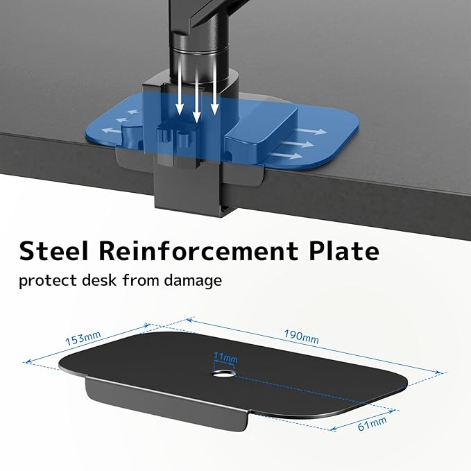 17-57 Inch Ultrawide Monitor Arm for Heavy Duty Monitor up to 59.4 lbs, Adjustable Single Arm Desk Stand, Steel Reinforcement Plate Included, VESA 75x75 to 200x200, PUTORSEN