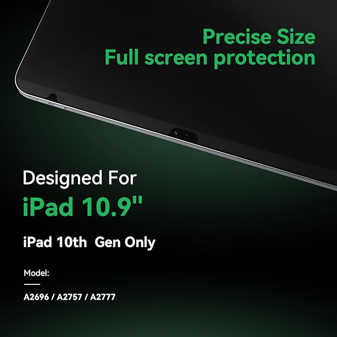 Magnetic Privacy Screen Protector Compatible with iPad A16 (10/11th Generation) 10.9 /11Inch 2022/2025, Anti Glare Shield Anti Blue Light Filter, Bubble-Free Film Easy Install Black Security Guard