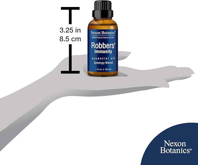 Robbers' Immunity Essential Oil Blend 30 ml - Immune Boost Aromatherapy for Diffusers - Natural Shield Against Impurities - Nexon Botanics
