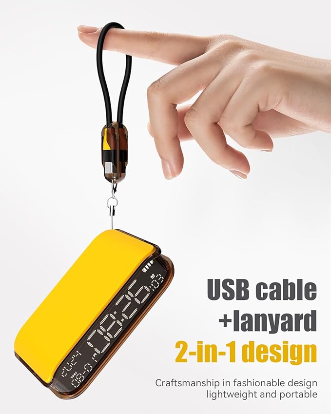 Digital Alarm Clocks for Bedrooms, Small Alarm Clock for Bedside, Loud Alarm for Heavy Sleepers, Adjustable Brightness, 12/24H, Pomodoro Timer