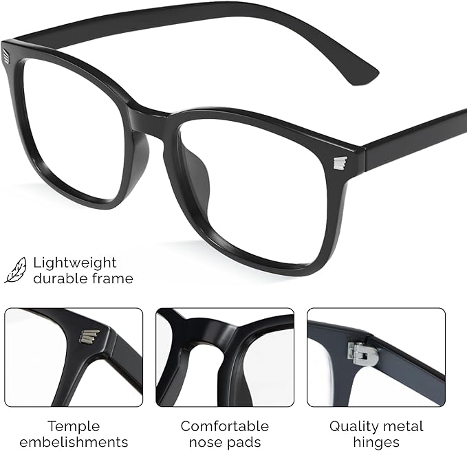 livho High Tech Blue Light Glasses - Advanced up to 99% Blue Light Blocking Computer Glasses - Screen Fatigue & UV Protection