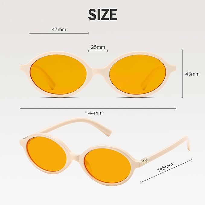 Trendy Amber Blue Light Blocking Glasses Orange Lens for Better Sleep,Computer Eye Strain Men Women Gaming Glasses
