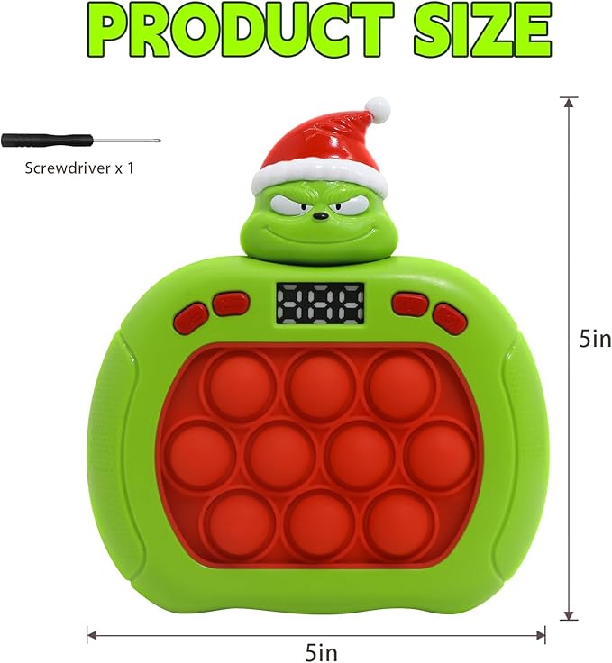 Quick Push Bubble Game,POP Toy Fast Push Game,Quick Push Pop Fidget Toys for Kids 3-12 Years Old,6 Game Mode Upgrades,Handheld Puzzle Games for Halloween and Christmas,Sensory Toys (Rabbit)