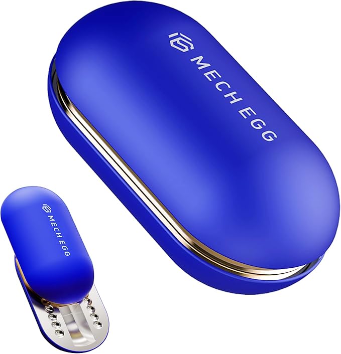 Mech Egg Fidget Slider Metal Fidget Toys EDC Clicky Slider Fidget Egg Sensory for Office Executive Desk Adults Relieve Stress ADHD/Autism (Blue)