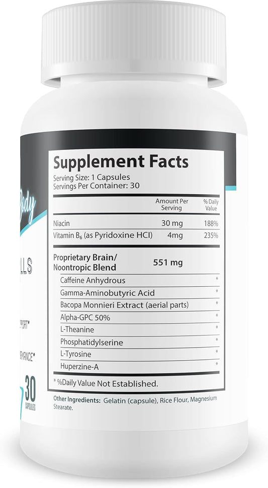 Amazin Brain Pills - Focus - Memory - Clarity - Advanced Cognitive Support - Enriches Mental Performance - Amazin Brain Supplement for Amazin Brain Support - Nootropics Brain Enhancement