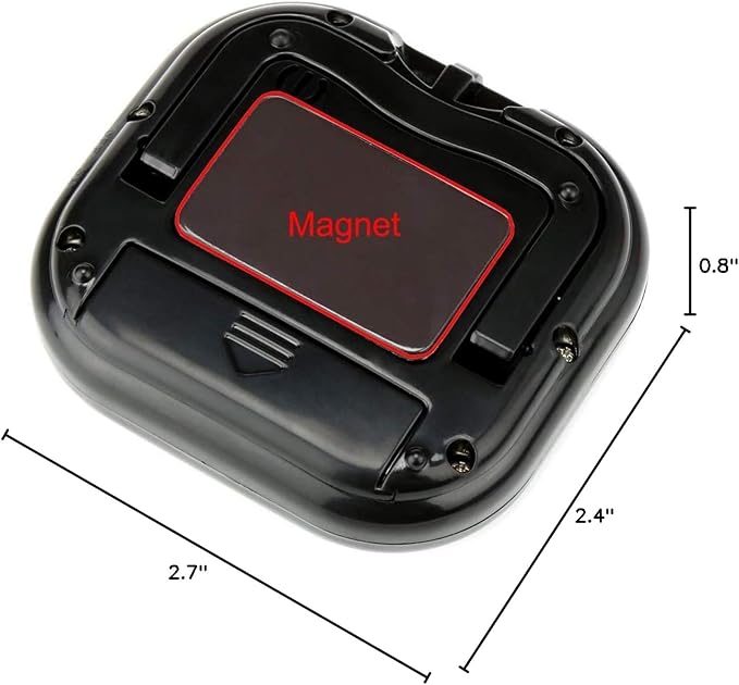 12 Pack Digital Kitchen Timer Large LCD Display Loud Alarm Strong Magnetic Stand, Minute Seconds Count Up Countdown and Simple Operation Timers for Cooking, Bathroom, Kids, Teacher, Classroom - Black