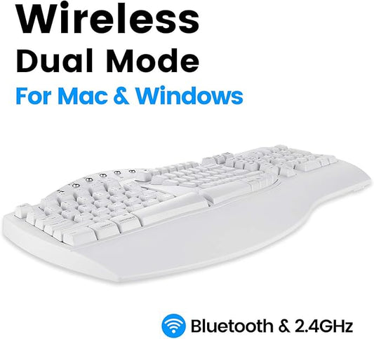 Perixx Periboard-612 Wireless Ergonomic USB Split Keyboard, US English Layout