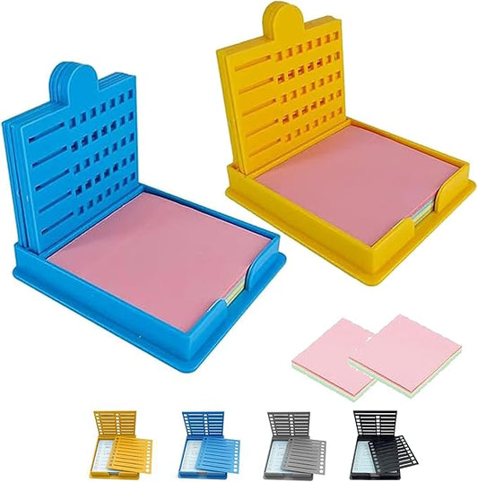 Smarter Sticky Note Kit, Ultimate Sticky Note Holder with Stencil, 5 Versatile Templates Organize Notes, Boost Productivity & Master Daily Planning, Perfect for to-Do Lists, Home, Office (2pcs-E)