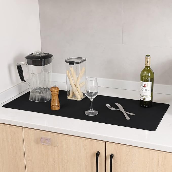 ALOANES Large Gaming Mouse Pad with Non-Slip Rubber Base,Stitched Edge,Desk mat for Laptop,Computer & PC, Wristing Pad for Gamer,Office & Home,Classic Black XL 27.6''x 11.8''x 0.12''