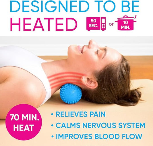 Dr. Cohen’s Heatable Deep Tissue Massage Ball - acuBall Trigger Point Massage Therapy for Myofascial Release and Exercise - Effective Back Massager Ball for Targeted Pain Relief