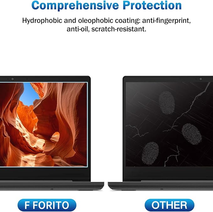 F FORITO 2-Pack 15.6 Inch Anti Blue Light Laptop Screen Protector, Eye Protection Anti Glare Matte Computer Screen Cover for 15.6" Laptop with 16:9 Aspect Ratio, Reduce Eye Strain and Touch Sensitive
