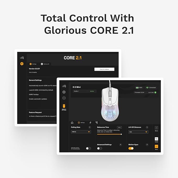 Glorious Model O 2 Mini Wired Gaming Mouse: Superlight 49g, 26K Optical Sensor, Motion Sync, 80M Clicks, 6 Programmable Buttons, Mouse for Small Hands, FPS, MMO, MOBA, Battle Royal Mouse, White