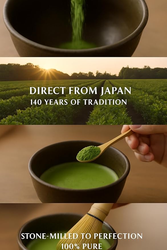 Ensori Matcha, Ceremonial Grade Matcha Powder, First Harvest, Authentic Japanese, 100% Pure, No Additives, 50 Servings, Sugar-Free Matcha Green Tea For Latte, (50gr)