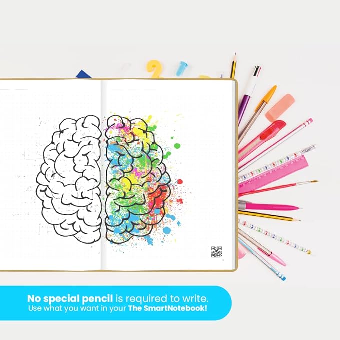 Executive Dotted Luxury Hard Cover | 190 Pages | 100g | Eco-Friendly Smart Note-Taking | Free App for Digital Note-Taking and Organization | Yellow