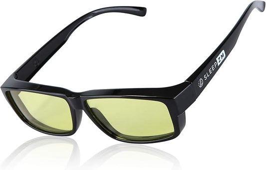 Fit Over Blue Light Glasses for Computer, TV, Gaming Improve Sleep by Naturally Producing Melatonin for Women + Men