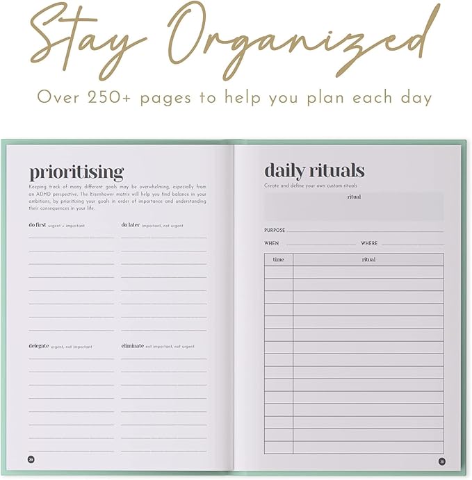 ADHD Planner for Adults: Focus Planner For Productivity - A planner for Neurodivergent Brains - Organization, Goal-Setting, and Time Management - Gift for Men and Women with ADHD