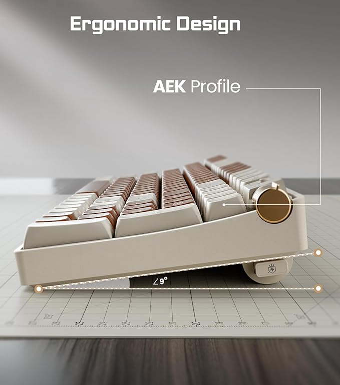 R100 96% Wireless Mechanical Keyboard with G Pro 3.0 Yellow Switches, Tri-Mode Connectivity (BT 5.0/2.4GHz/USB-C),Hot Swappable Custom Keyboard,RGB Light,Compatible with Windows & Mac