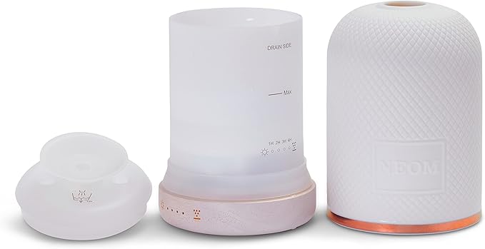 NEOM – Essential Oil Diffuser for Home | Wellbeing Aromatherapy Diffusers | Ceramic Cover, LED Light & Timer | Best for Medium Spaces | Plug in Diffuser for Essential Oils | Home Fragrance