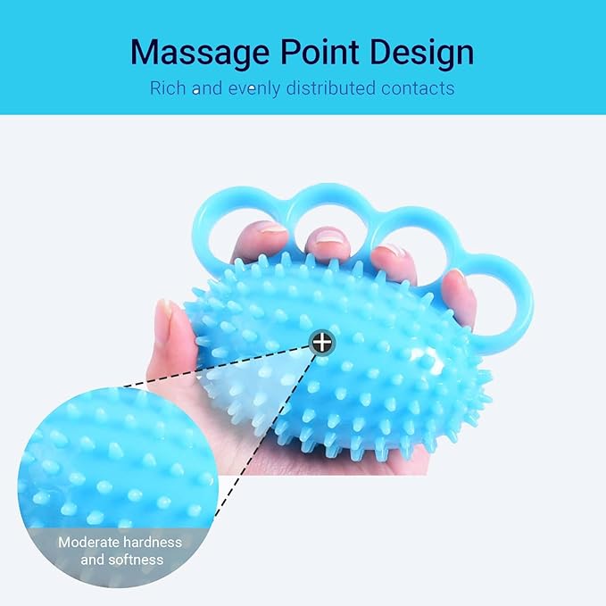 Stress Balls for Adults, Hand Grip Strength Trainer, Squeeze Balls for Hand Therapy - Pain Relief & Improve Flexibility, Hand Strengthening Devices Hand Exercisers for Strength Resistance Trainer