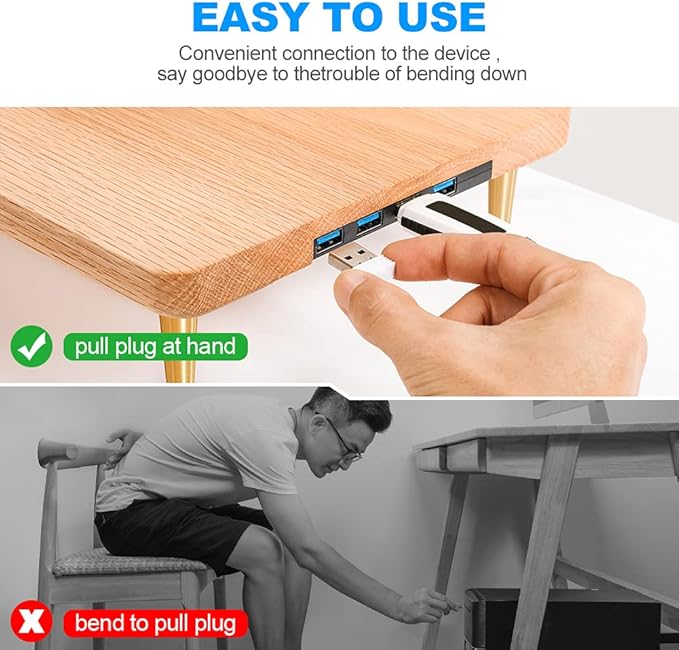 Wood Riser Monitor Stand with USB Ports Computer Stand w/Slot for Tablet & Cellphone Computer Riser w/Big Storage, Dual Monitor Riser for PC, Computer, Laptop, Printer