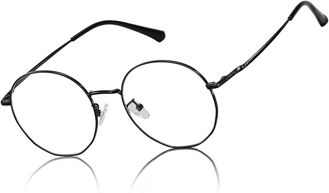 DUCO Small Round Blue Light Glasses For Women Men Blue Ray Blocking Glasses 8215