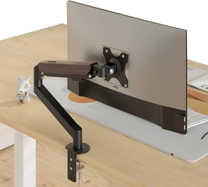 Monitor Mount Gas Spring Arm Desk Fully Adjustable Bracket Fits 17 20 22 23 24 26 27 30 32 34 inch, Weight Capacity up to 19.8 lbs M5B-M