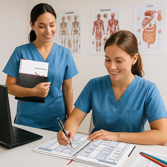 Business Appointment Book with 15-Minute Slots, Undated 2-Year Planner, Large Hardcover, Multiple Schedules, Daily/Hourly