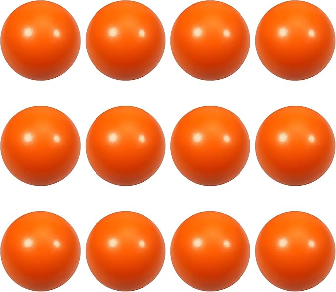 12 Pcs Orange Foam Stress Ball Squeeze Stress Relief Balls for Kids and Adults Hand Exercise Sensory Relief Toys for Anxiety ADHD Autism (Orange)