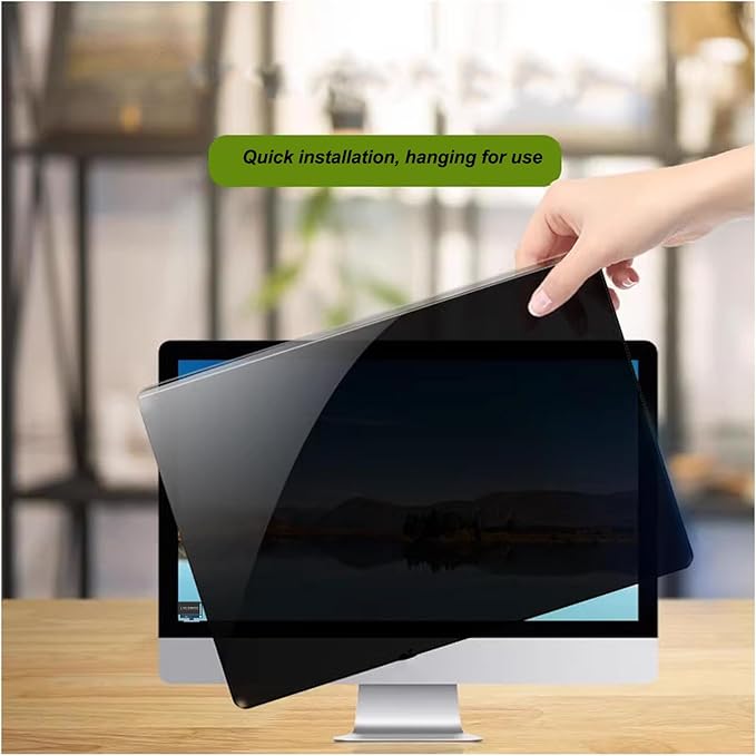 24 Inch 16:10 Widescreen Monitor Hanging Type Computer Privacy Screen Protector Shield, 21.25 Inch X 13.38 Inch, Anti-Peep Data Security PC Monitor Privacy Panel, Anti-Blue Light Protection