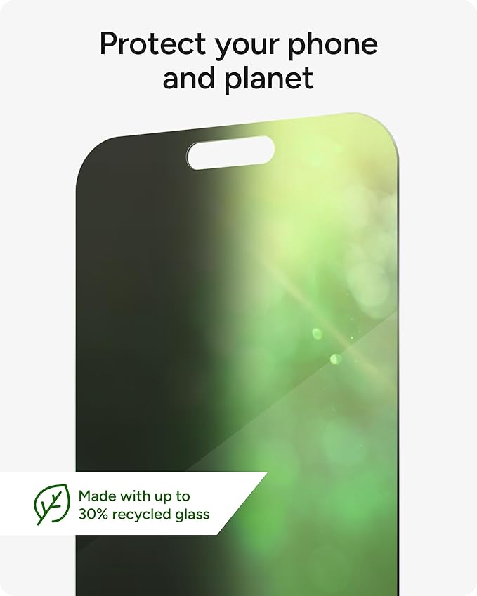 ZAGG Glass Elite Privacy iPhone 15 Screen Protector - 5X Stronger with Reinforced Edges, 2-Way Privacy Filter, Scratch & Smudge-Resistant Surface, InvisibleShield, Easy to Install