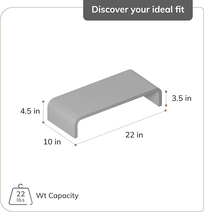 Anji Mountain Wood Monitor Stand Riser Desk Desktop Organizer Table for Home, Office Workspace, Laptop Riser, Ergonomic Design Stand for Gaming Setup, Black