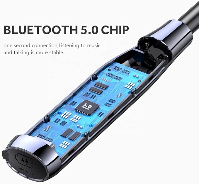 Neckband Bluetooth Headphones 100H Playtime IPX6 Waterproof Earbuds Magnetic in-Ear Wireless Earbuds Deep Bass Headset Wireless Stereo Neckband with Microphone for Sports/Workout/Office