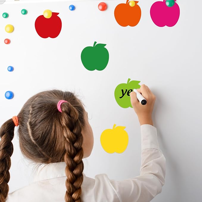 24 Pack Back to School Sticky Notes 6 Colors 3 x 3 Inch Apples Sticky Notepads Colorful Sticky Memo Pads for School Classroom Party Decor Supplies, 480 Sheets