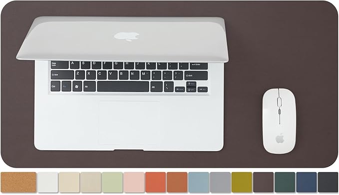 Compact Cork Desk Mat - Small Dual-Sided Desk Pad for Office and Home - Desk Organization and Accessories - Ideal for Large Mouse Pad and Small Desk Mats on Top of Desks(Coffee,23.6"x 11.8")