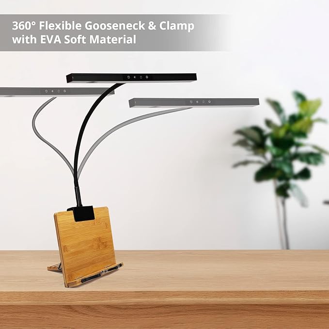Piano Lamp with 3 Color Modes, Adjustable Height & Direction - Desk Light with Auto-Off Timer - Wide Illumination Music Stand Light